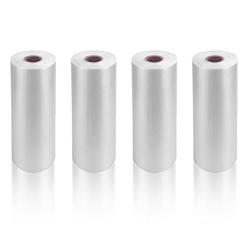 9527 Product 12" x 16" Clear Plastic Produce Bag, Food Storage Bag on a Roll, 350 Bags One Roll (4 Rolls), Freeze/Heat Clear Bag for Bread, Meat, Vegetables, Fruits - color: 12 x 20, size: 4 Rolls