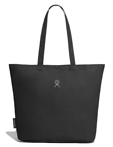 Hydro Flask Tote Bag - Everyday Reusable Travel Bag - Packable for Shopping & Grocery in 20L Black - color: Black