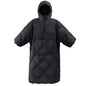 ATEPA Wearable Sleeping Bag Blanket Poncho, Recycled Water-Resistant Camping Poncho, Stadium Blanket for Outdoor Sports - color: Black