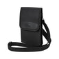 KIWIFOTOS Travel Cell Phone Pouch Crossbody Bag with Shoulder Strap for iPhone 17 16 15 14 Pro Max S26 S25 Ultar Neck Holder Smartphone Belt Holster Carrying Case - color: Black, Single Layer