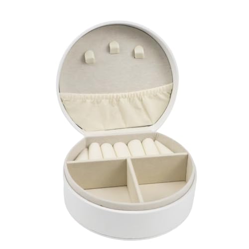 Travel Jewelry Case,Personalized Jewelry Box,Elegant Half-Moon Design with Personalized Golden Initial Case,Personalized Gifts for Women,Jewelry organizer;Personalized Gifts for Women or Friends(I) - style: I