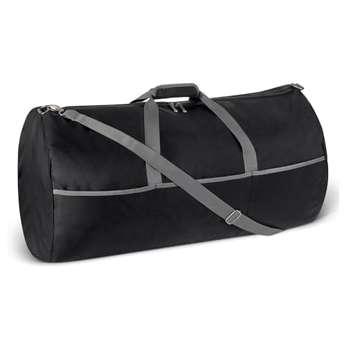Amazon Essentials Extra Large Foldable Nylon Duffel Bag for Travel/Storage with Zippered Pockets, 32.4", 150L, 50-LBS Capacity, Black (Previously Amazon Basics) - color: Black, size: 32.4 inches