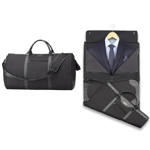 ZRSUN Garment Bag for Travel, Convertible Carry-On Duffel with Shoe Compartment, Waterproof & Wrinkle-Free Suit Carrier for Business Trips & Weekend Getaways, Foldable & Lightweight - color: Blue