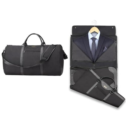 ZRSUN Garment Bag for Travel, Convertible Carry-On Duffel with Shoe Compartment, Waterproof & Wrinkle-Free Suit Carrier for Business Trips & Weekend Getaways, Foldable & Lightweight - color: Blue