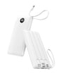 VRURC Portable Charger Built in Cables, Slim Power Bank 10000mAh, Multi Devices Charging Bank with Lanyard, USB C Battery Pack 5 Outputs for for All Cell Phones Devices, Samsung,Android-White(1 Pack) - color: White