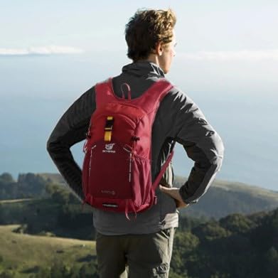 SKYSPER Small Hiking Backpack - 15L Travel Daypack Lightweight Bag Water Resistant Hiking Backpacks for Women Men(Red) - color: Lantc15-red, size: Small