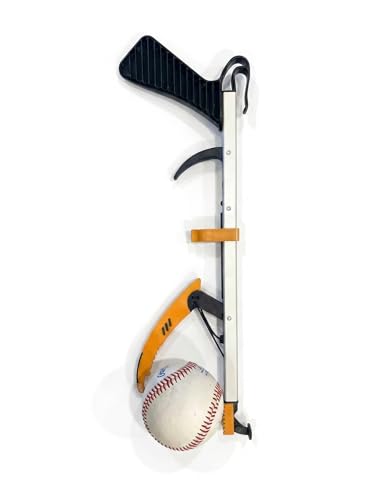 Rehabilitation Advantage Compact Reacher Grabber Tool, 15" Reach Extension, Set of 2, Rubberized Jaws, 3" Wide Grip, Lightweight Aluminum Pick Up Tool, Handle for Travel, Home, and Hard-to-Reach Items