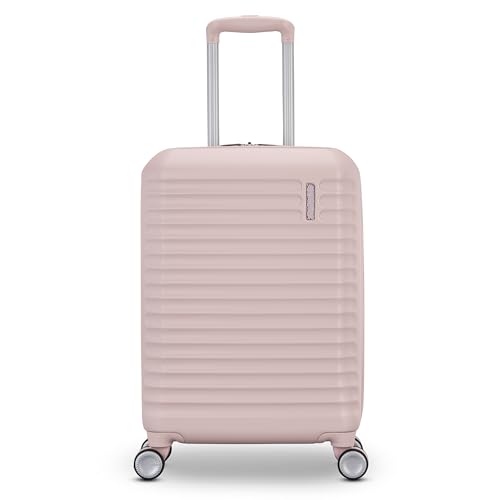 American Tourister Stratum 3.0 Carry-On Spinner, Airline Approved, Durable Hardside Luggage, Expands 1.5", RightHeight™ Adjustable Handle, Pink Blush - color: Pink Blush, size: Carry-On