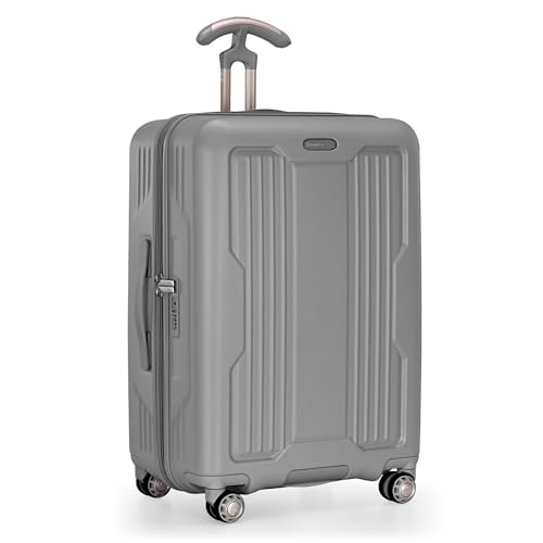 Traveler's Choice Ultimax II Polycarbonate Hardside Luggage with Spinner Wheels, Slate Gray, 25-Inch Medium Luggage - color: Slate Gray, size: 25-Inch Medium Luggage
