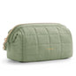 BAGSMART Makeup Bag Travel Cosmetic Bag, Puffy Padded Make Up Bags for Women Makeup Organizer Case, Wide-open Pouch Purse Travel Essentials Toiletries Accessories Brushes, Mossy Green - color: 14-Sage Green