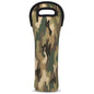 Camo Wine Tote Insulated Bag for Travel Single Bottle Wine Cooler Bags Neoprene Wine Bottle Holder Covers with Secure Handle Wine Carrier