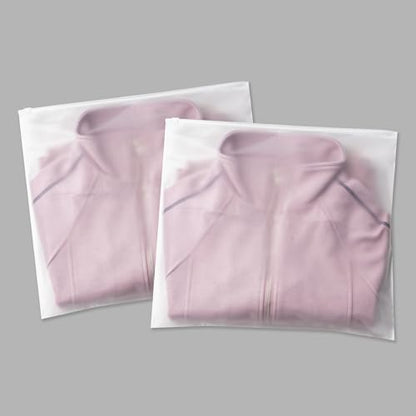 16x12 Inch Frosted Zipper Bags for Clothes Packaging Shipping, Swimsuit Bikini T-Shirt Bathing Suit Organizer Bags Plastic 25pcs without Vent Holes 3 Mil - size: 25Pcs-16x12 Inch