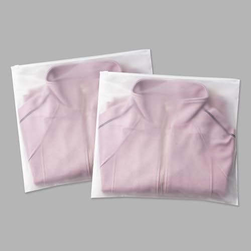 16x12 Inch Frosted Zipper Bags for Clothes Packaging Shipping, Swimsuit Bikini T-Shirt Bathing Suit Organizer Bags Plastic 25pcs without Vent Holes 3 Mil - size: 25Pcs-16x12 Inch