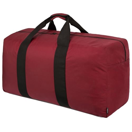 Vorspack Extra Large Duffle Bag for Travel - 100L Duffel Bag for Men Gear Bag for Storage Foldable Weekender Bag for Overnight Camping - Red - color: Red, size: 100L