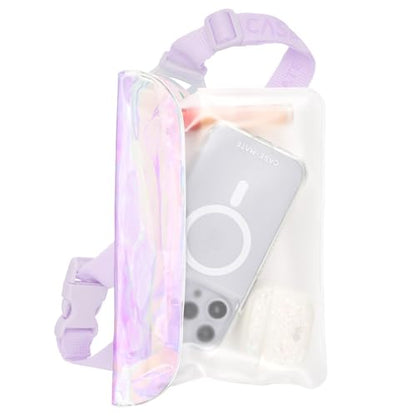 Case-Mate Soap Bubble IP68 Waterproof Phone Pouch/Case with Triple Seal Protection, Adjustable Strap - Waterproof Fanny Pack for iPhone 17 Pro Max/iPhone 16 Pro Max/15/14/S26/S25/Pixel 10 - Iridescent - color: Iridescent Fanny Pack
