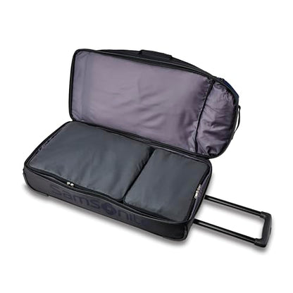 Samsonite Andante 2 Wheeled Duffel Bag – 32-Inch Durable Rolling Luggage with Inline Skate Wheels, Push-Button Handle & Spacious Compartments – Travel-Friendly and Lightweight- Navy/Black - color: Navy/Black, size: 32-Inch
