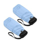 Mini Umbrella - Compact, Waterproof Travel Umbrella for Light Rain, Suitable for Women's Purse and Pocket - color: 0501.Light Blue 2pcs