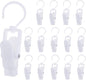 15 Pcs Plastic Travel Swivel Hanging Laundry Hooks Clip, Curtain Clips White - color: White