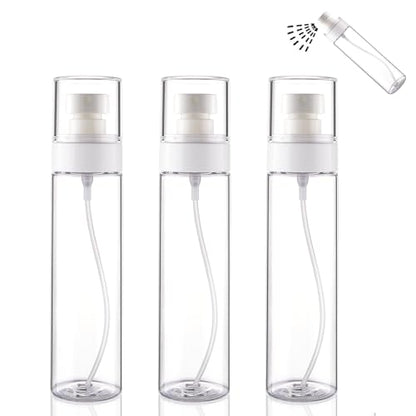 Cosywell Fine Mist Spray Bottles TSA Approved 3.4oz/100ml 3 Pack Leak Proof Travel Size Bottles Refillable Plastic Hair Spray Bottle for Perfume Skincare Toners Water Cosmetics (3Clear)