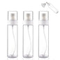 Cosywell Fine Mist Spray Bottles TSA Approved 3.4oz/100ml 3 Pack Leak Proof Travel Size Bottles Refillable Plastic Hair Spray Bottle for Perfume Skincare Toners Water Cosmetics (3Clear)