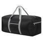iFARADAY Foldable Duffle Bag for Travel - 30 inch / 75L Large Spare Travel Duffel Bag Lightweight with Trolley Sleeve - Black - color: Black-75L(with trolley sleeve)