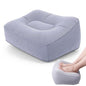 Inflatable Foot Rest for Airplane Travel & Office, Portable Leg Rest Pillow, Elevating Feet for Economy Flight, Home Desk, Car Use - Grey