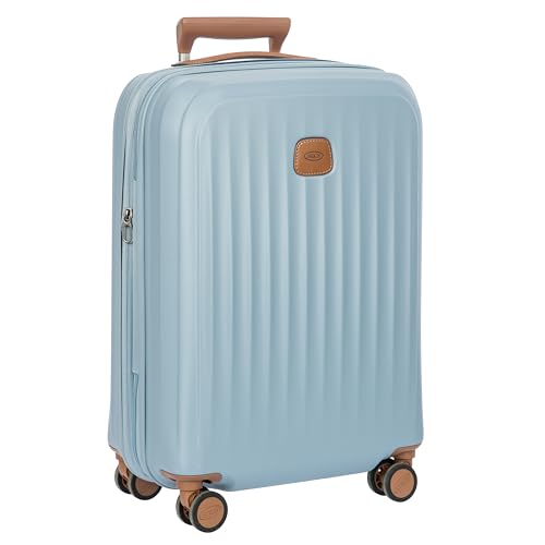 Bric's Taormina Ultra-Light Carry-On Spinner – Airline Approved Expandable Hard Shell Suitcase with TSA Lock, Anti-Tamper Zippers & Built-In USB Port - 21 Inch, Sky Blue - color: Sky Blue, size: Carry-On