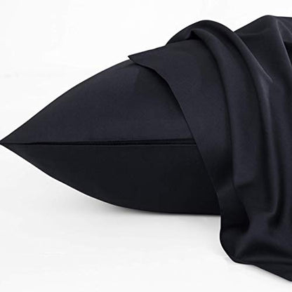 NTBAY Egyptian Cotton Toddler Pillowcases - Set of 2 - Travel Pillow Cases - 500 Thread Count Cotton 13x18 Pillow Covers - Envelope Closure Nursery Pillowcases, 13x18 Inches, Black - color: Black
