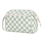 Narwey Makeup Bag Women Girls, Travel Toiletry Bag for Women Cosmetic Bag Organizer Make up Bag with Compartments Toiletries Medicine Bag (Mint Green Checkerboard) - color: Z-Mint Green Checkerboard