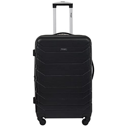 Wrangler 4 Piece Miami Luggage and Packing Cubes Set, Black - color: Black, size: 4 Piece Set