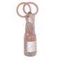 Wine Pouch Mesh Bag, Resin Handle Wine Bag, Sparkly Rhinestone Handwoven Mesh Bags, Party Water Bottle Bags Accessory, Daily Housewarming Party Use (Pink) - color: Pink