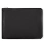 Leatherology Black Onyx Gusseted Document and Laptop Holder – Full Grain Leather Case for 13" & 15" Laptops with Expanding Pocket, Pen Slot & Microsuede Lining - color: Black Onyx