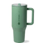 HydroJug Traveler - 32 oz Water Bottle with Handle & Flip Straw - Fits in Cup Holder, Leak Resistant Tumbler-Reusable Insulated Stainless Steel & Rubber Base - Gifts for Women & Men, Sage - color: Sage, size: 32oz