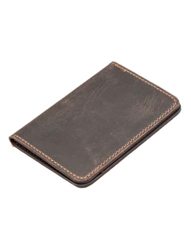 Handcrafted Genuine Leather Wallets, Minimalist Cardholders, and Passport Covers, Handmade Gift - color: Chestnut, style: Bifold Cardholder