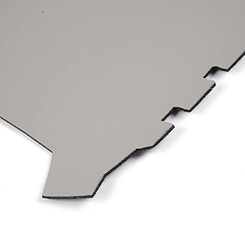 PIT66 PU Leather Front Door Panels Center Consoles Armrest Covers, Compatible with 09-15 Honda Pilot Left Right Side Gray