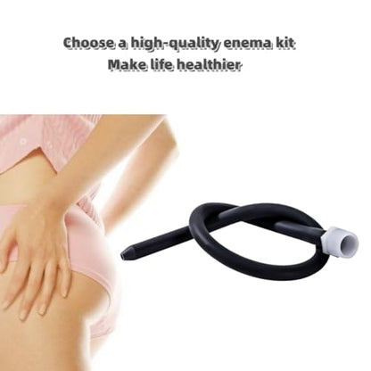 Portable Travel Enema Kit Can Connect Most Water Bottles and Shower Hoses, Silicone Nozzle and 2 Adapter Sizes