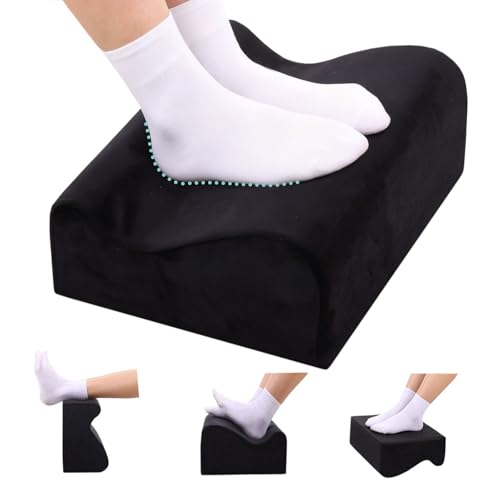 Foot Rest for Under Desk at Work,At Work Soft Ergonomic Footrest,Support Foot Pillow,Heel Chair,Leg Elevation Pillow,(Black) - color: Black