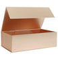 LFBOX Rose Gold Christmas Gift Box with Magnetic Lid 13.8x8.3x4.4 in, Bridesmaid Groomsman Proposal Box, Large Rectangle Storage Box 1 Pack - color: Rose Gold, size: 1 count (Pack of 1)