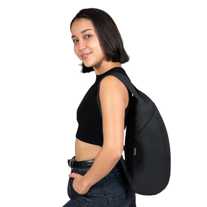 Nanobag Daypack - Ultralight 16L Foldable Travel & Hiking Backpack, Reusable, Packable, Collapsible Bag for Men & Women (Black) - color: Black