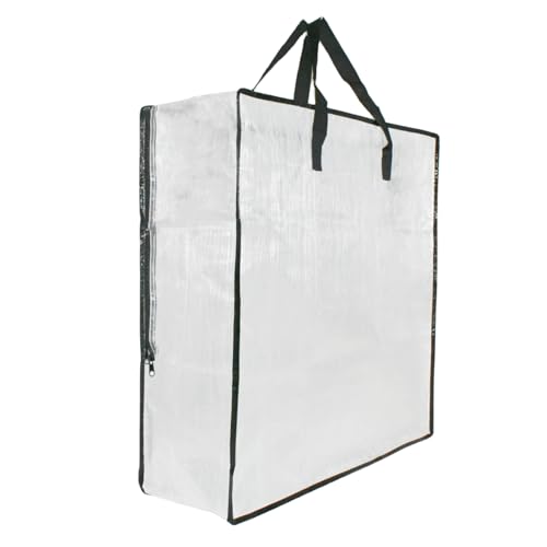 GONGKANGYUAN 25 Gallon Large Clear Storage Bags with Zipper and Handles, Blanket Bags for Closet Storage, Underbed Storage Organizer for Clothes Pillow Bedding Christmas Wreath - style: Side zipper