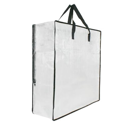GONGKANGYUAN 25 Gallon Large Clear Storage Bags with Zipper and Handles, Blanket Bags for Closet Storage, Underbed Storage Organizer for Clothes Pillow Bedding Christmas Wreath - style: Side zipper