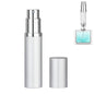 Refillable Perfume Atomizer Travel Bottle 5ml Leakproof Luxury Travel Perfume Refillable Bottle, Portable Fragrance Atomiser (Silver) - color: Silver