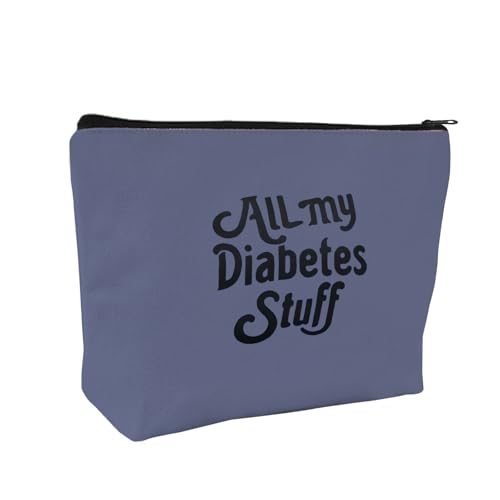 Medicine Storage Pouch with Diabetes, Medicines Bag, and Medical Supply Designs, White Canvas Zipper Cases, Multi-Use Functionality (Gift for Birthdays, Graduation, Christmas) (Style G) - style: Style G