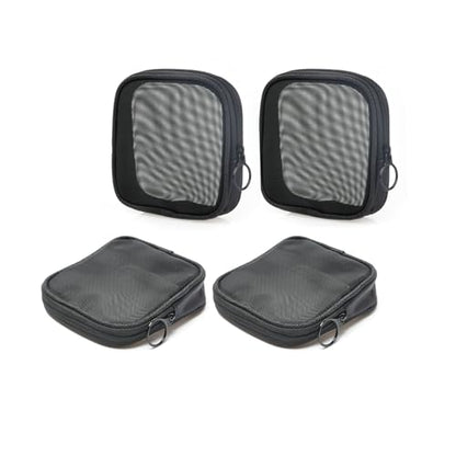 patu Mesh Travel Toiletry Bag, Transparent Standing Pouch, Portable Shaving Washing Kits Organizer, Personal Care Trip Case, 4 Packs, Size S, Black - size: S, Black (4 pcs)
