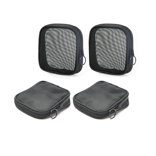 patu Mesh Travel Toiletry Bag, Transparent Standing Pouch, Portable Shaving Washing Kits Organizer, Personal Care Trip Case, 4 Packs, Size S, Black - size: S, Black (4 pcs)