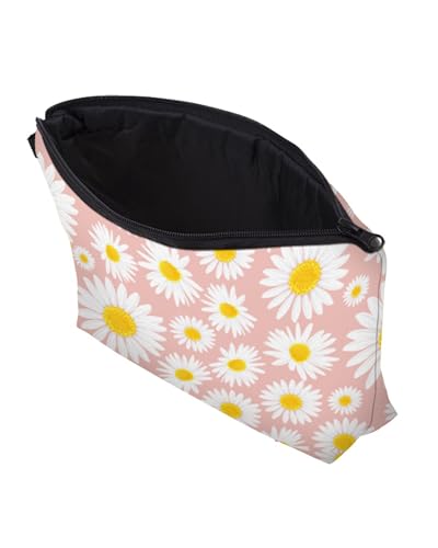 Cute Travel Makeup Bag Cosmetic Bag Small Pouch Gift for Women (Daisy Pink) - color: Daisy Pink