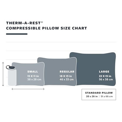 Therm-a-Rest Compressible Cinch Camping and Backpacking Pillow, Small - 12 x 16 Inch, Outerspace - color: Outerspace, size: Small - 12 x 16 Inch