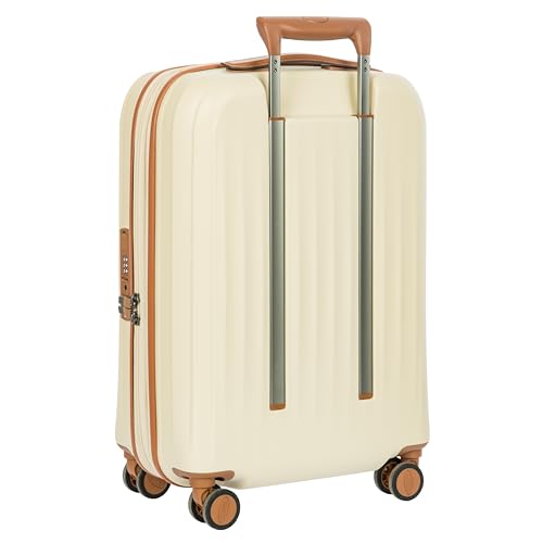 Bric's Taormina Ultra-Light Carry-On Spinner – Airline Approved Expandable Hard Shell Suitcase with TSA Lock, Anti-Tamper Zippers & Built-In USB Port - 21 Inch, Cream - color: Cream, size: Carry-On