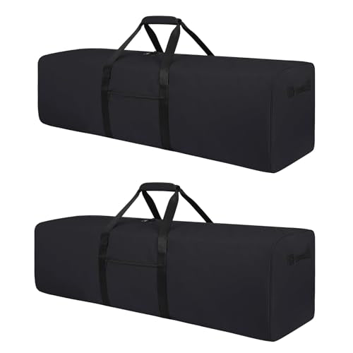 Urbanstand 48 Inch Extra Large Duffle Bag for Travel, Sports Gear Storage Bag with 2-way Lockable Zippers, Long Canvas Duffel Bag for Tent Camping tripod (Black 48inch 2Pack) - color: Black, size: 48inch 2Pack