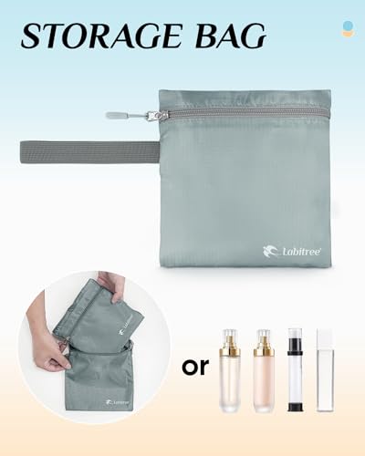 For Frontier Airlines Personal Item Travel Bag 18 x 14 x 8 Inches, Foldable Under Seat Duffel Bags for Spirit Airplane 14 x 18 x 8 Inches, Minimalist Overnight Bag for Women or Men Air Travel [Grey]